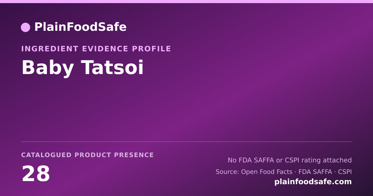 Share card for Baby Tatsoi Food Ingredient Evidence Profile