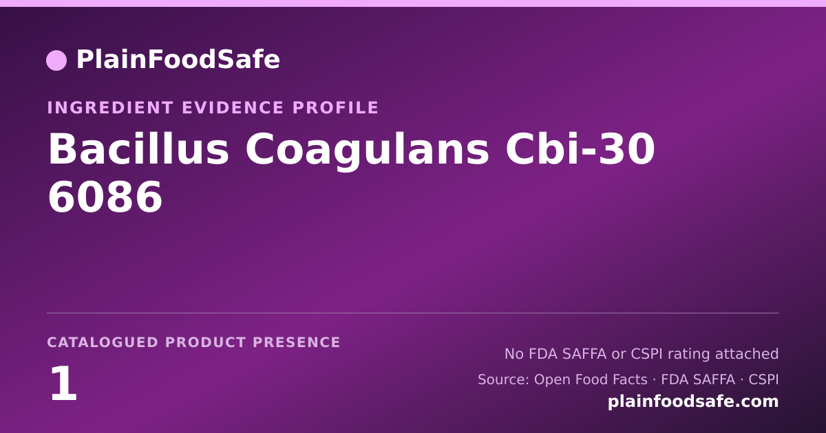 Share card for Bacillus Coagulans Cbi-30 6086 Food Ingredient Evidence Profile
