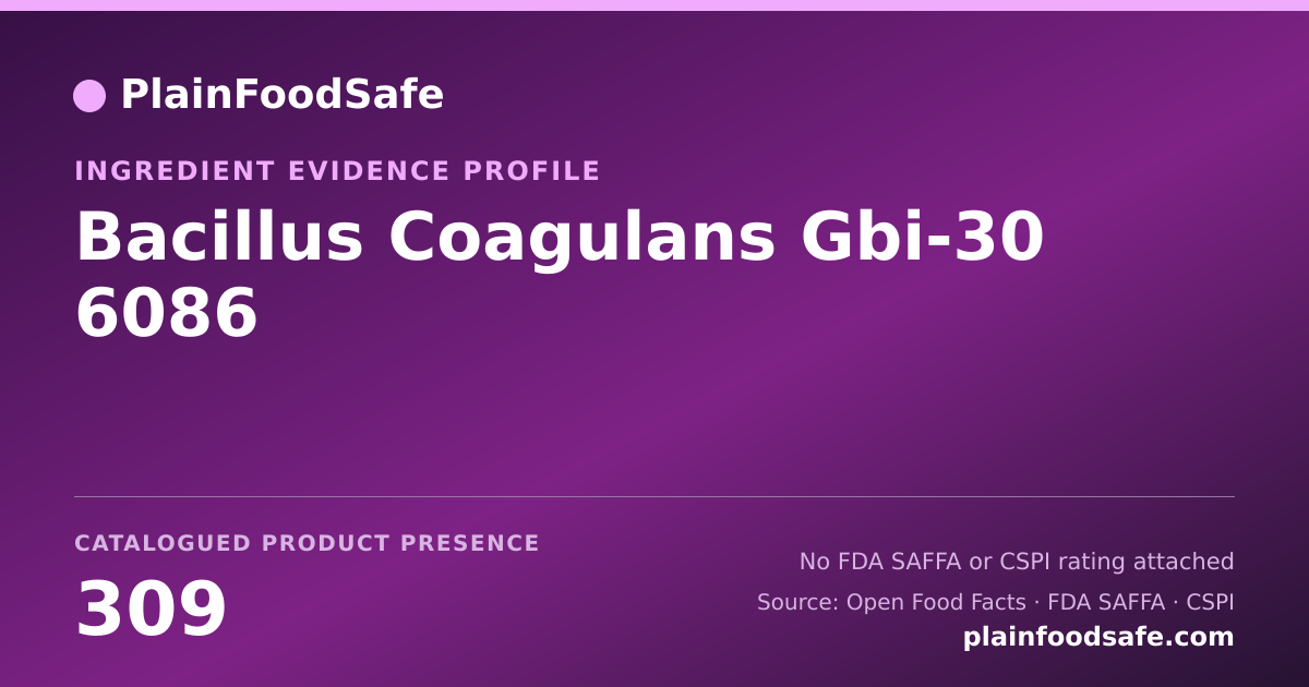 Share card for Bacillus Coagulans Gbi-30 6086 Food Ingredient Evidence Profile