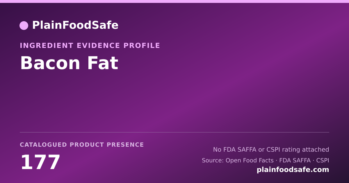 Share card for Bacon Fat Food Ingredient Evidence Profile