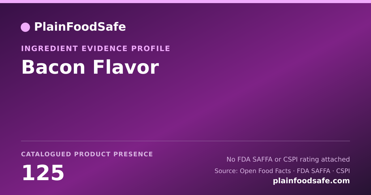 Share card for Bacon Flavor Food Ingredient Evidence Profile