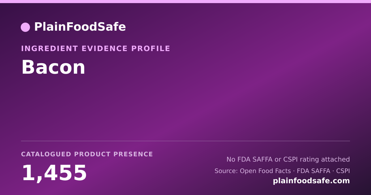 Share card for Bacon Food Ingredient Evidence Profile