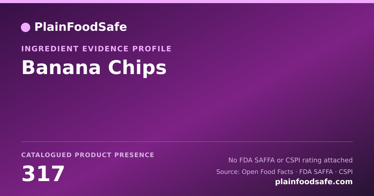 Share card for Banana Chips Food Ingredient Evidence Profile
