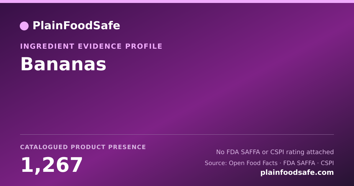 Share card for Bananas Food Ingredient Evidence Profile