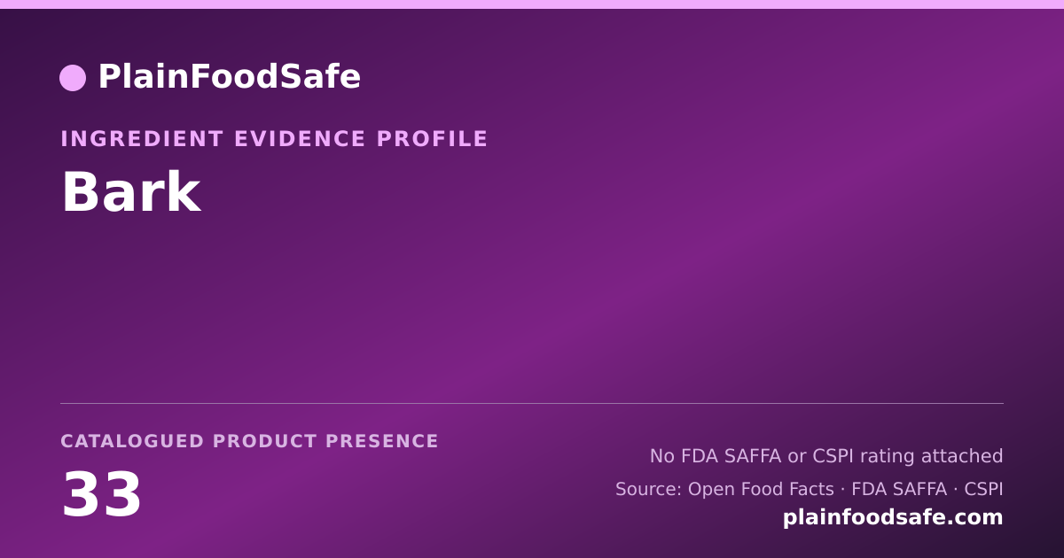 Share card for Bark Food Ingredient Evidence Profile