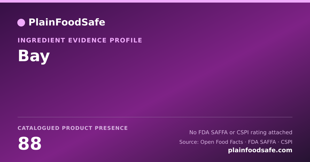 Share card for Bay Food Ingredient Evidence Profile