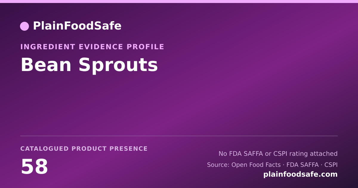 Share card for Bean Sprouts Food Ingredient Evidence Profile