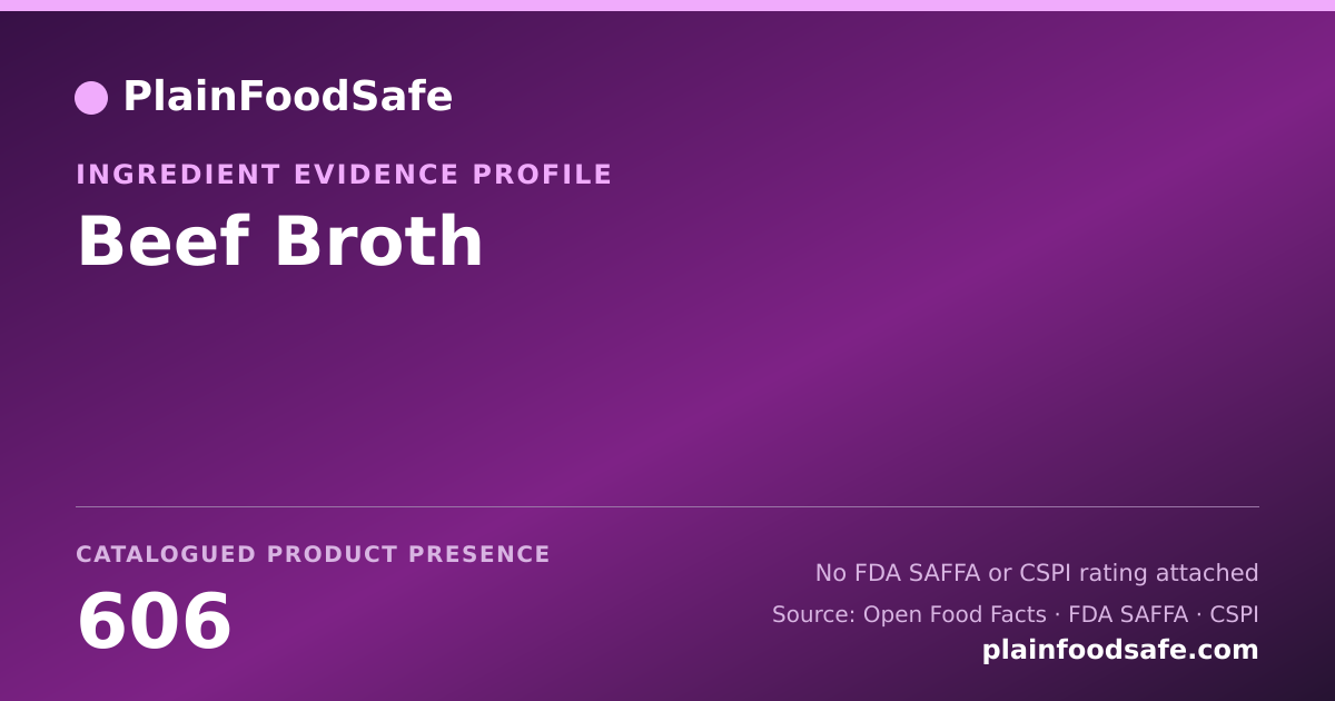 Share card for Beef Broth Food Ingredient Evidence Profile