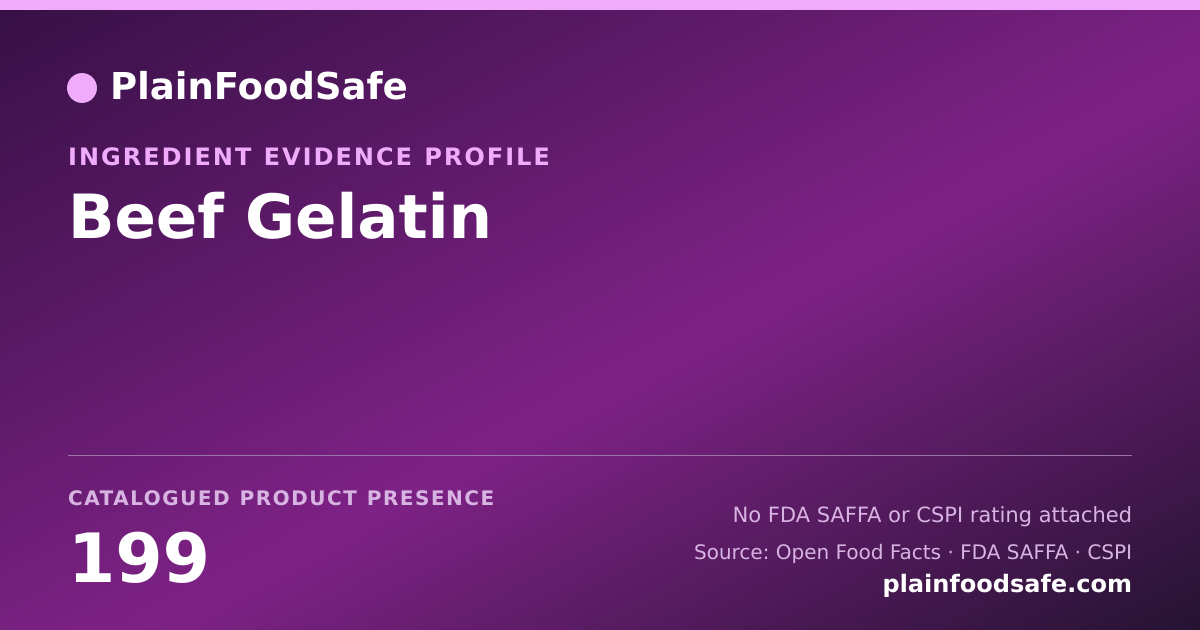 Share card for Beef Gelatin Food Ingredient Evidence Profile