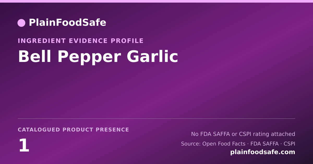Share card for Bell Pepper Garlic Food Ingredient Evidence Profile