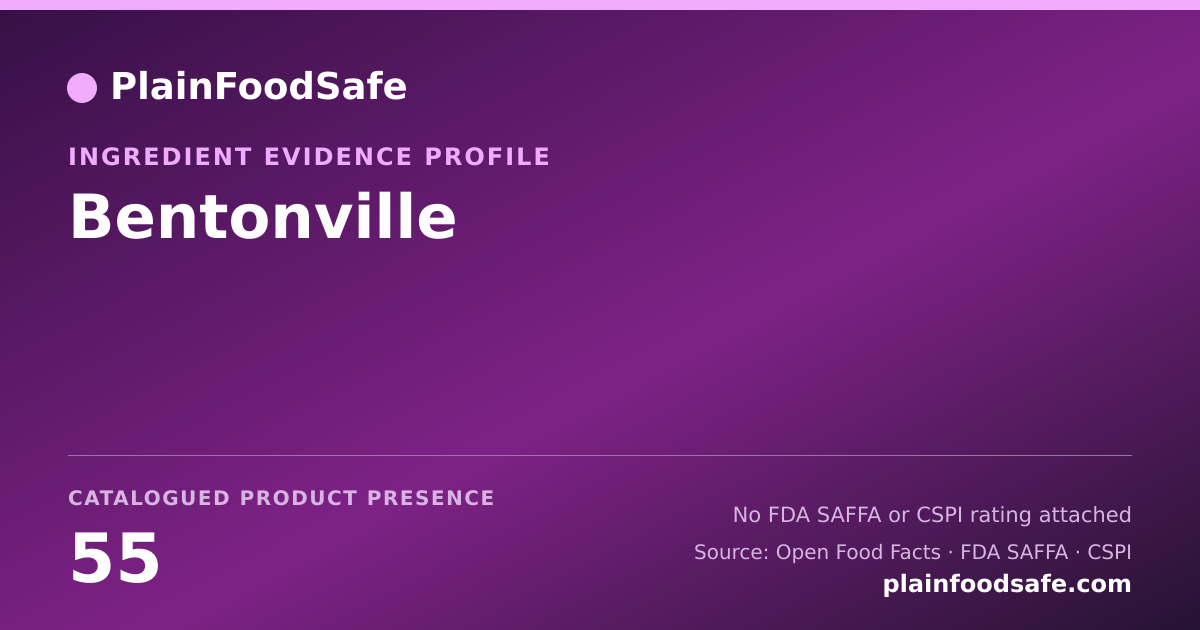 Share card for Bentonville Food Ingredient Evidence Profile