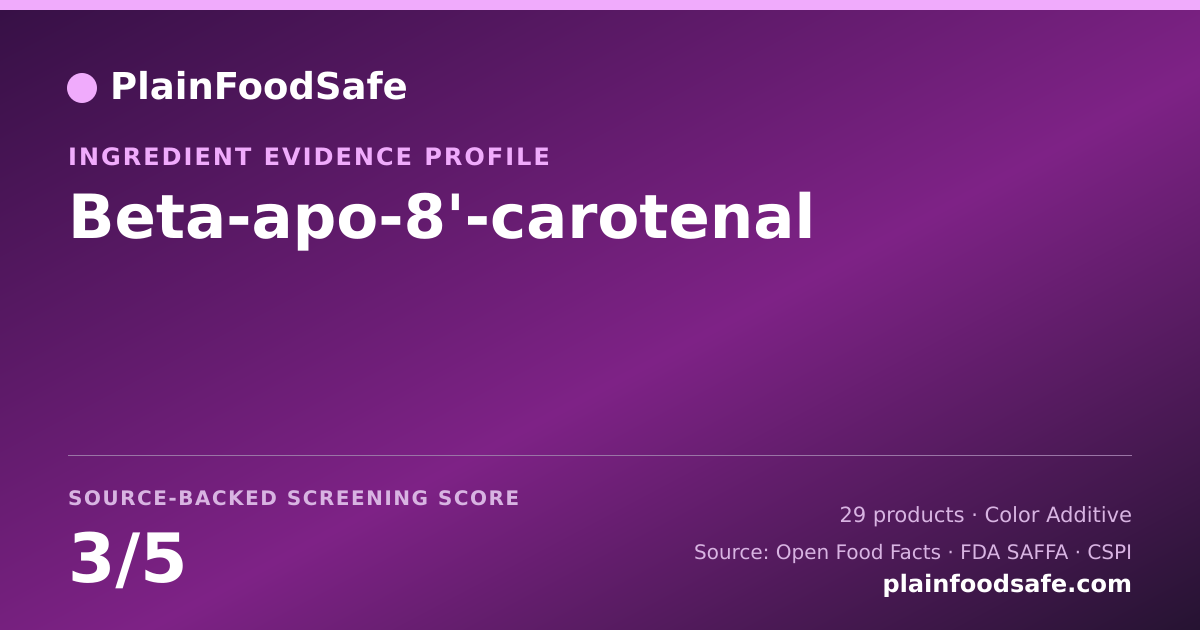 Share card for Beta-apo-8'-carotenal Food Ingredient Evidence Profile