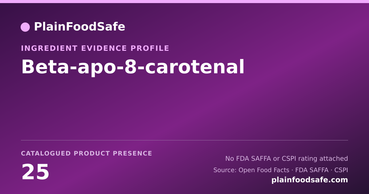 Share card for Beta-apo-8-carotenal Food Ingredient Evidence Profile