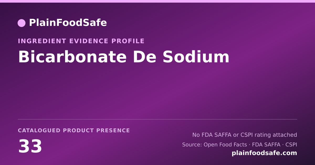 Share card for Bicarbonate De Sodium Food Ingredient Evidence Profile