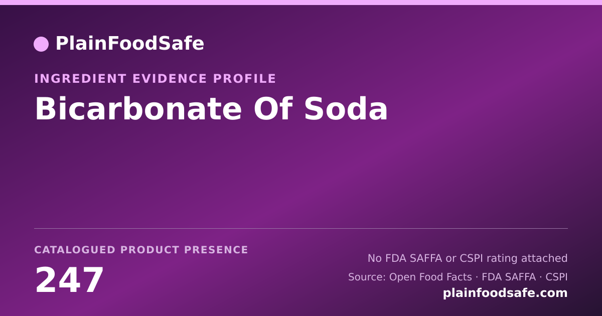 Share card for Bicarbonate Of Soda Food Ingredient Evidence Profile