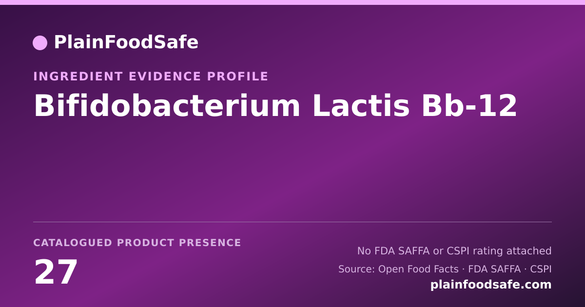 Share card for Bifidobacterium Lactis Bb-12 Food Ingredient Evidence Profile