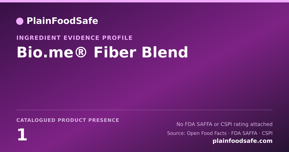Share card for Bio.me® Fiber Blend Food Ingredient Evidence Profile