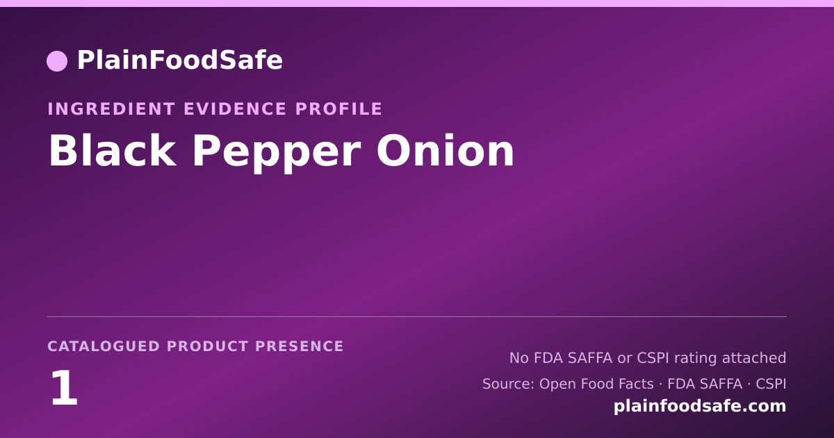 Share card for Black Pepper Onion Food Ingredient Evidence Profile