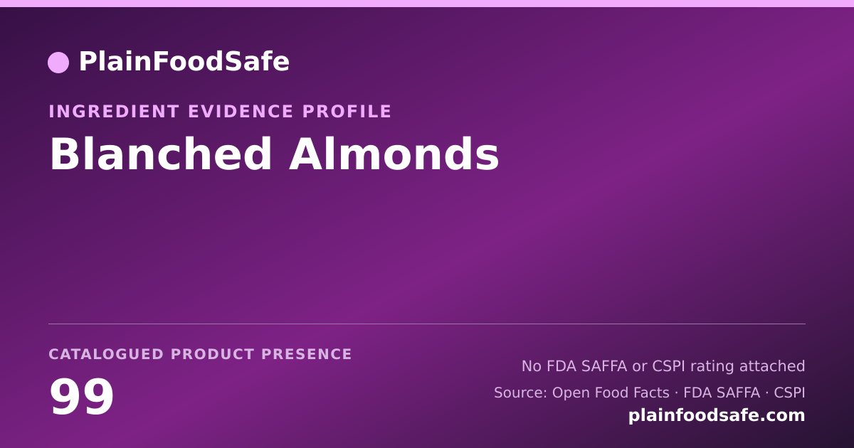 Share card for Blanched Almonds Food Ingredient Evidence Profile