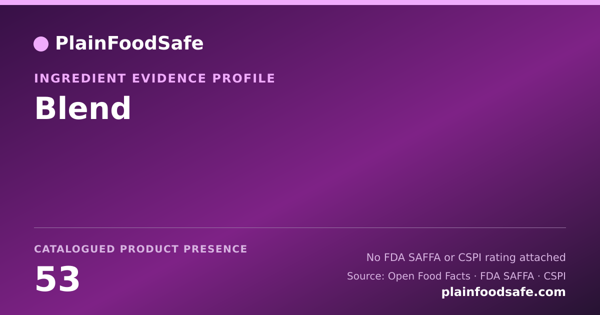 Share card for Blend Food Ingredient Evidence Profile
