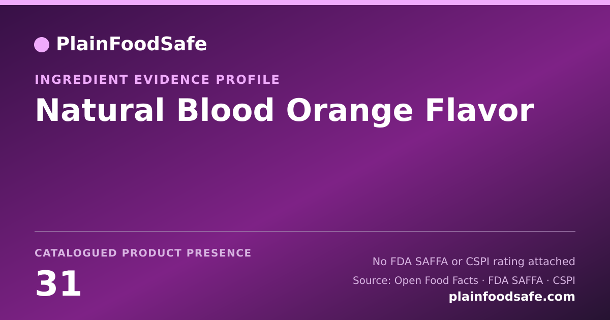 Share card for Natural Blood Orange Flavor Food Ingredient Evidence Profile