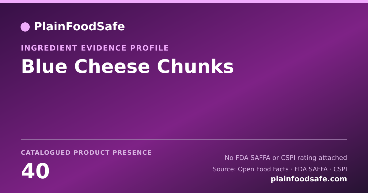Share card for Blue Cheese Chunks Food Ingredient Evidence Profile