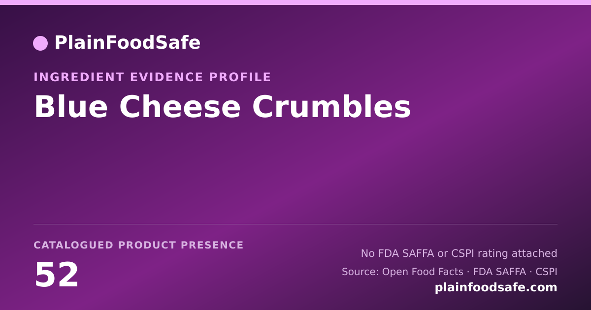Share card for Blue Cheese Crumbles Food Ingredient Evidence Profile