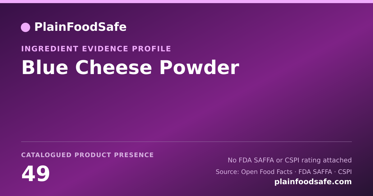 Share card for Blue Cheese Powder Food Ingredient Evidence Profile