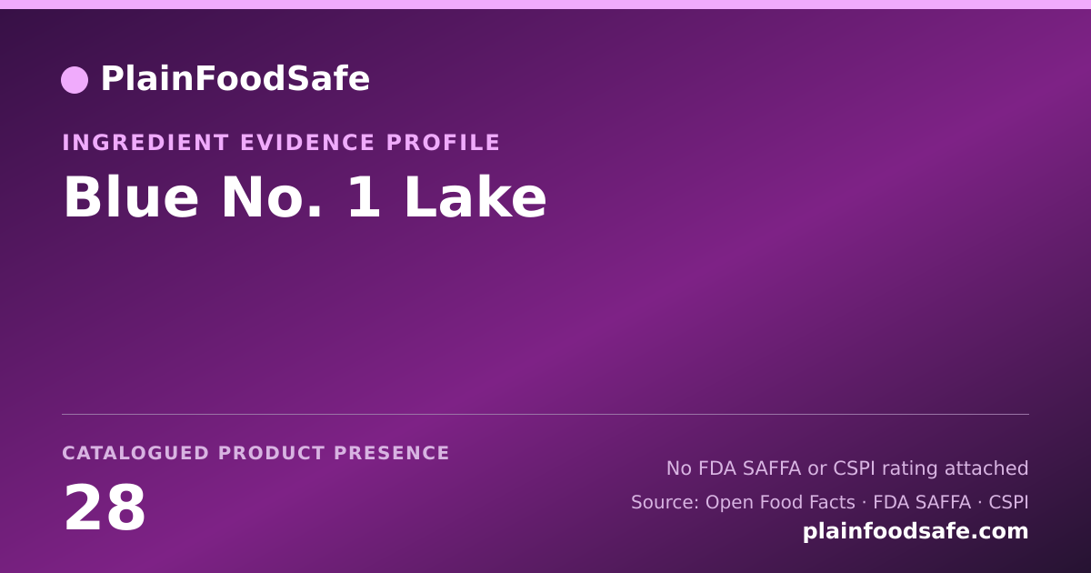 Share card for Blue No. 1 Lake Food Ingredient Evidence Profile