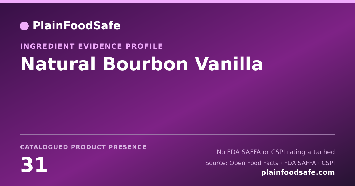 Share card for Natural Bourbon Vanilla Food Ingredient Evidence Profile