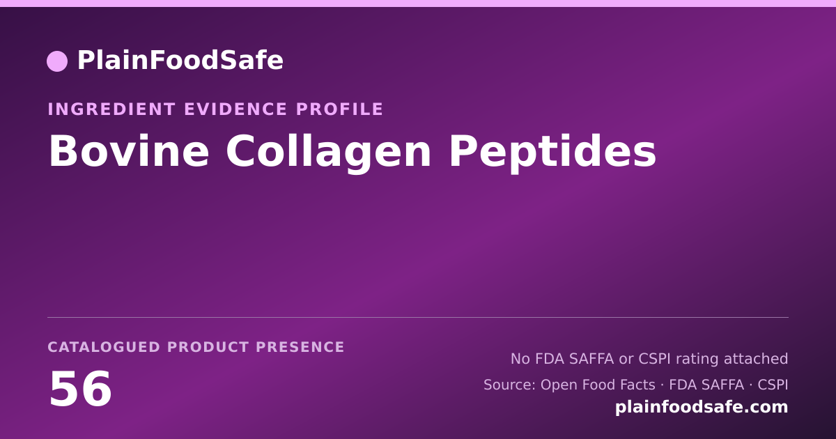 Share card for Bovine Collagen Peptides Food Ingredient Evidence Profile