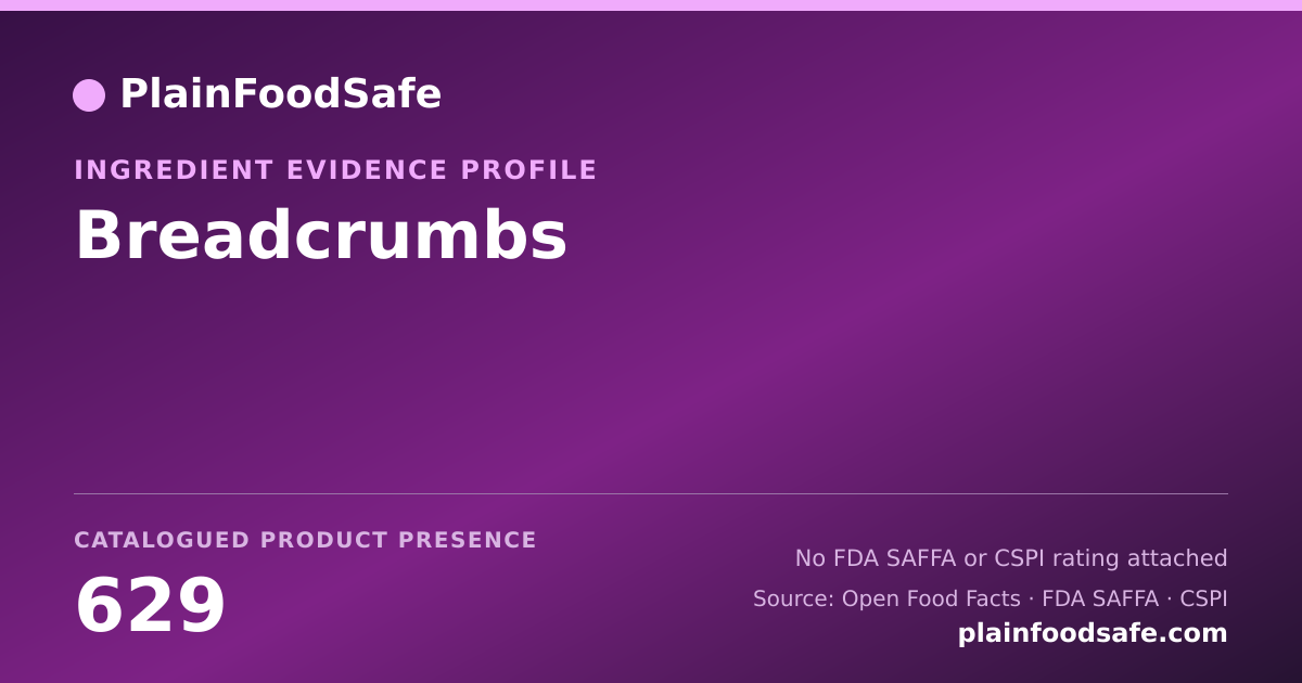 Share card for Breadcrumbs Food Ingredient Evidence Profile