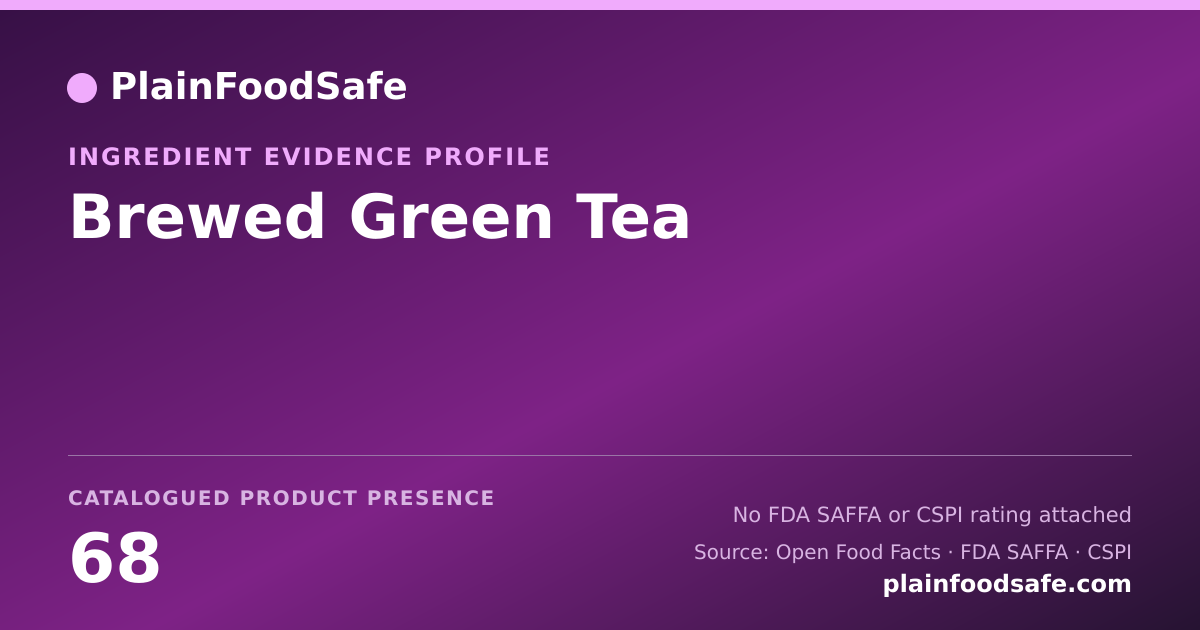 Share card for Brewed Green Tea Food Ingredient Evidence Profile