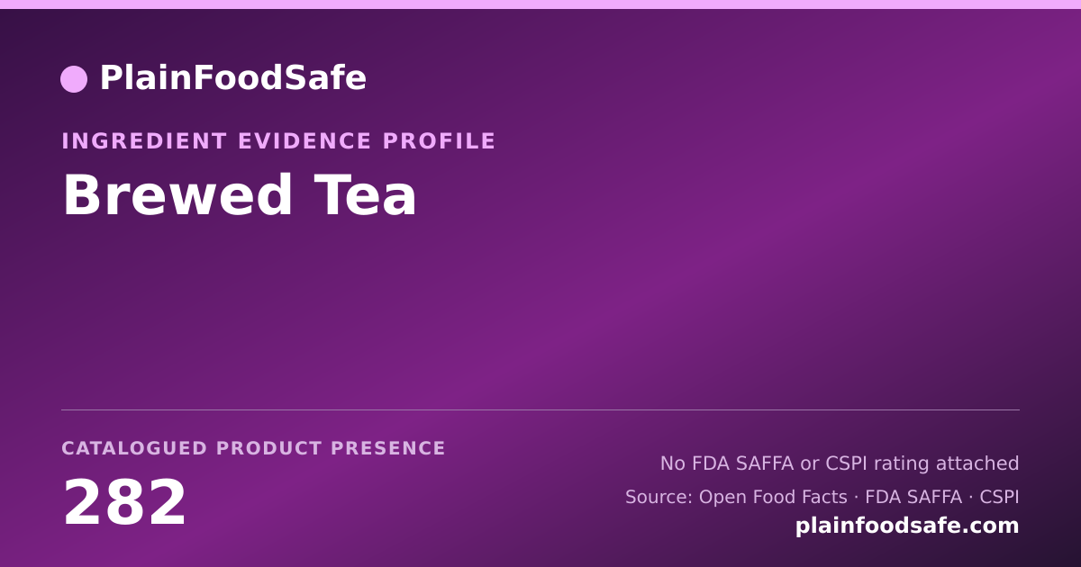 Share card for Brewed Tea Food Ingredient Evidence Profile