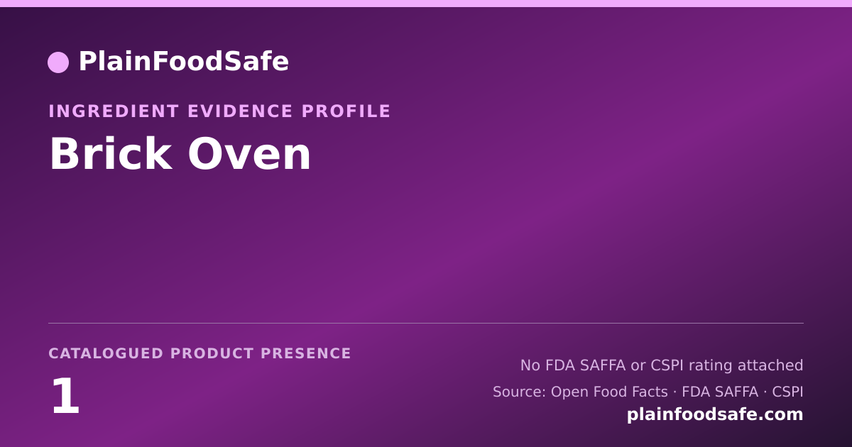 Share card for Brick Oven Food Ingredient Evidence Profile
