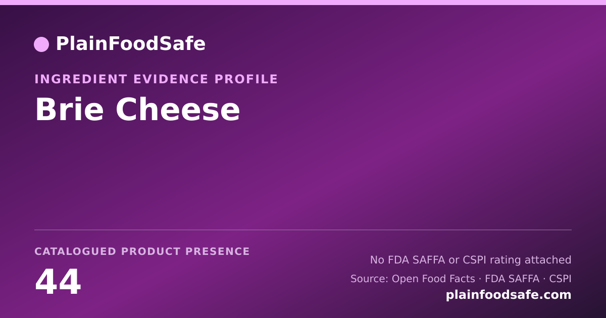 Share card for Brie Cheese Food Ingredient Evidence Profile