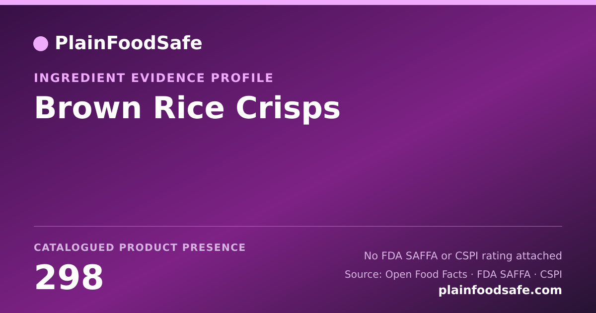 Share card for Brown Rice Crisps Food Ingredient Evidence Profile