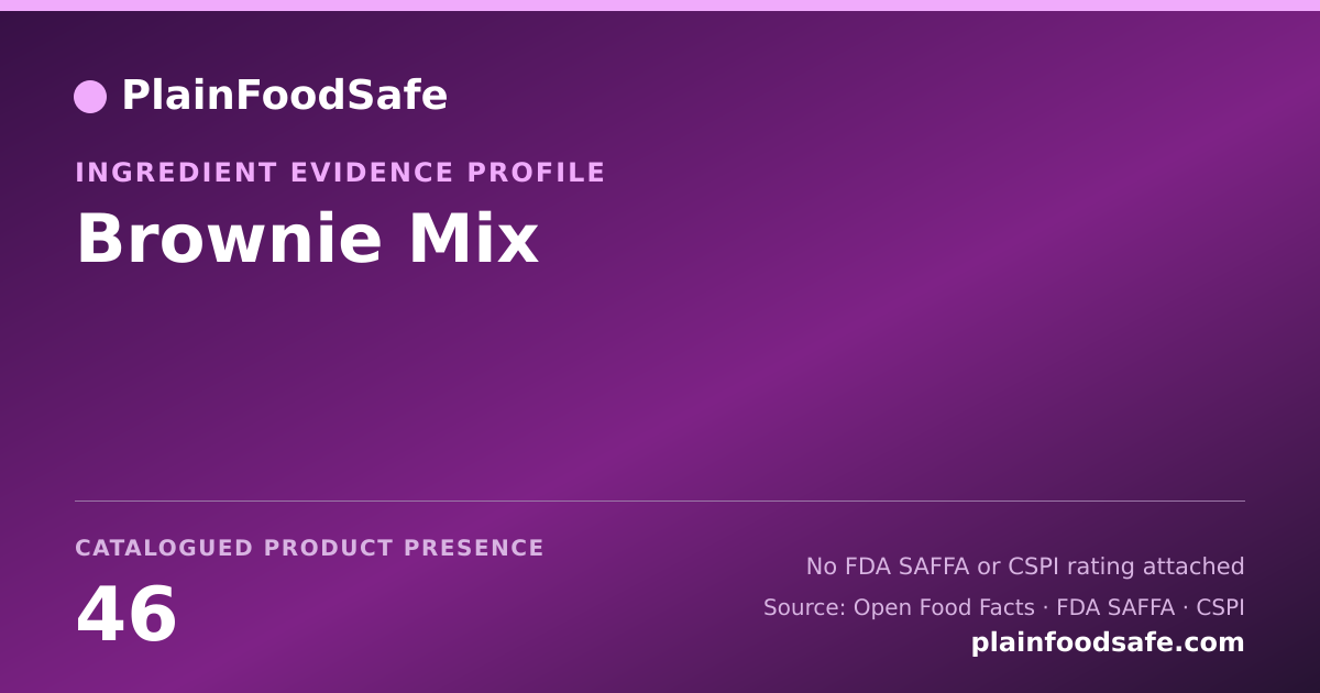 Share card for Brownie Mix Food Ingredient Evidence Profile