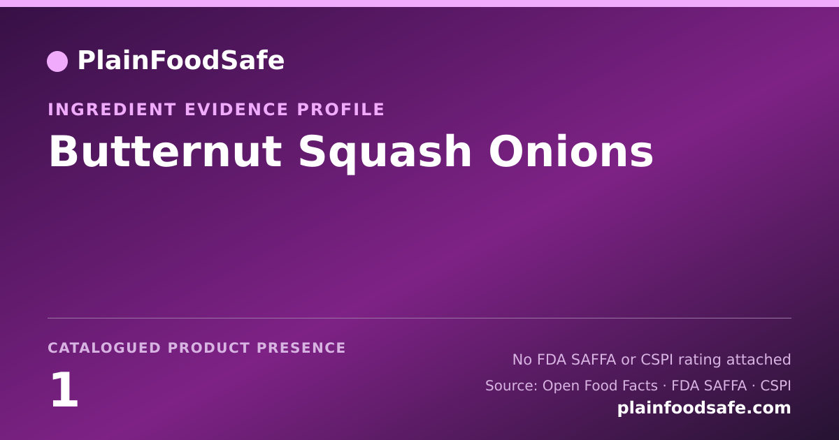 Share card for Butternut Squash Onions Food Ingredient Evidence Profile