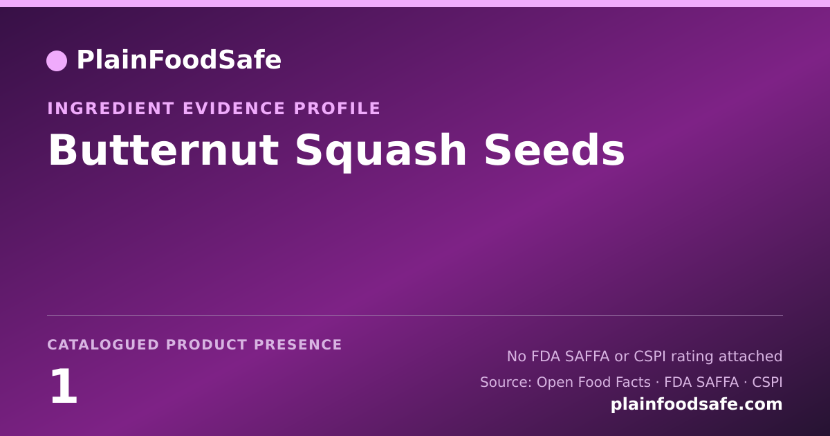Share card for Butternut Squash Seeds Food Ingredient Evidence Profile