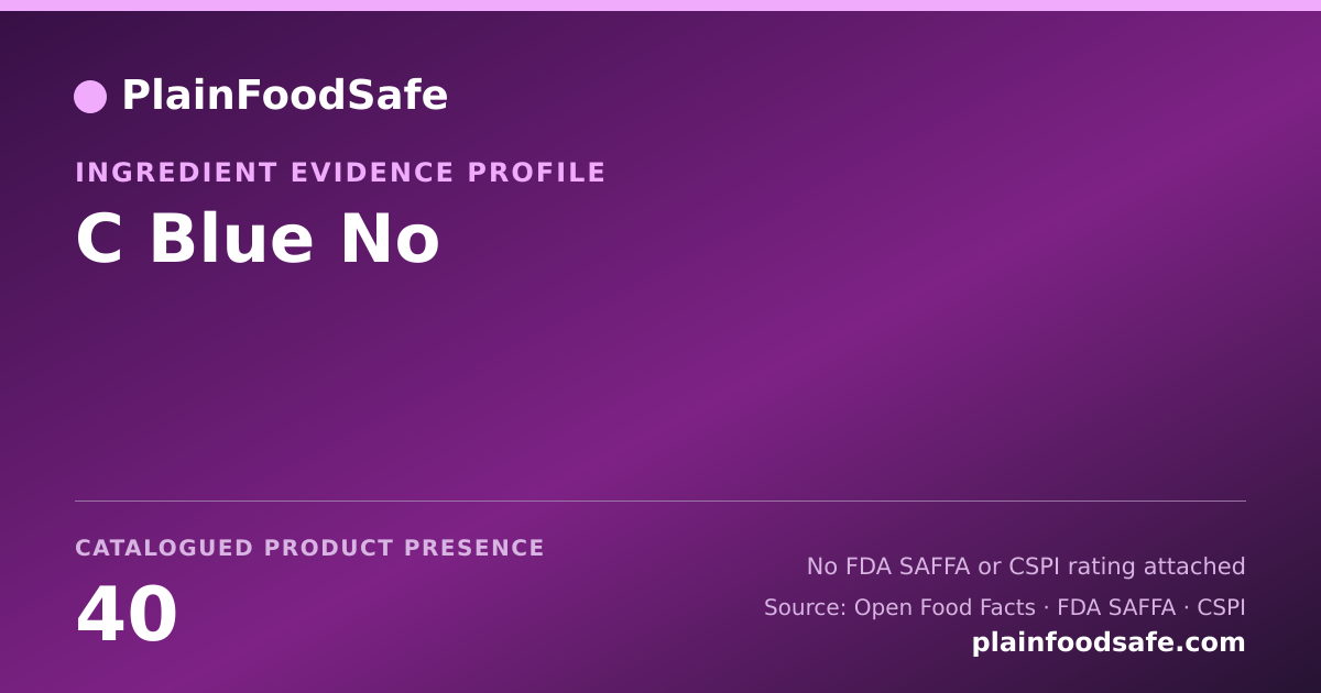 Share card for C Blue No Food Ingredient Evidence Profile