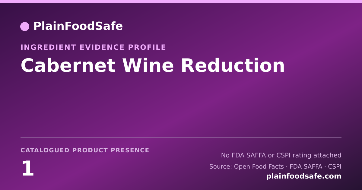 Share card for Cabernet Wine Reduction Food Ingredient Evidence Profile