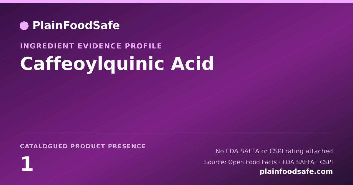 Share card for Caffeoylquinic Acid Food Ingredient Evidence Profile