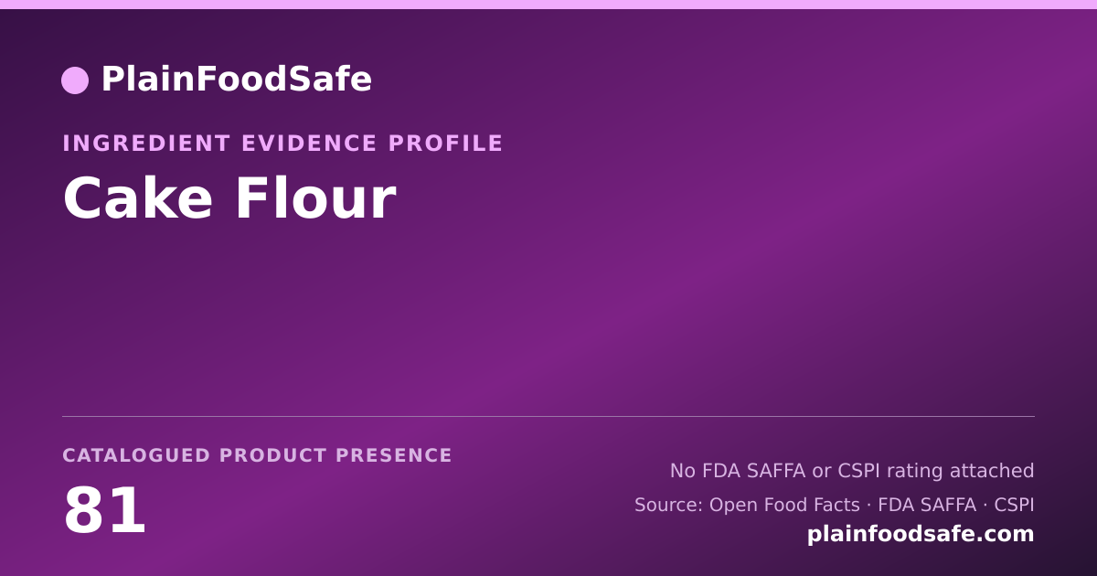 Share card for Cake Flour Food Ingredient Evidence Profile