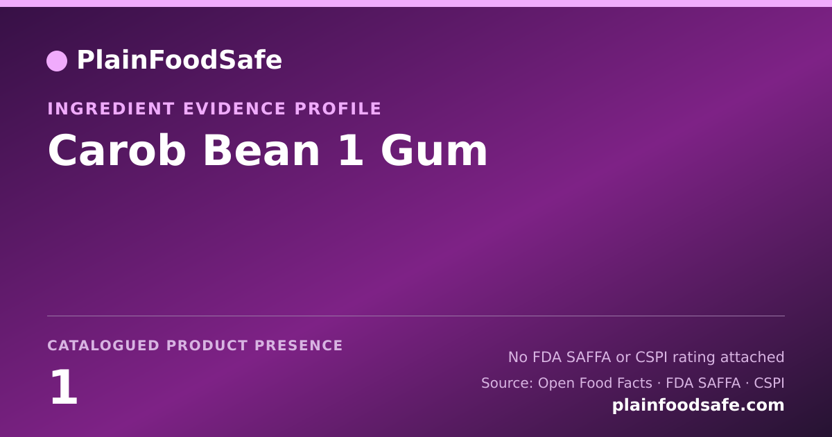 Share card for Carob Bean 1 Gum Food Ingredient Evidence Profile