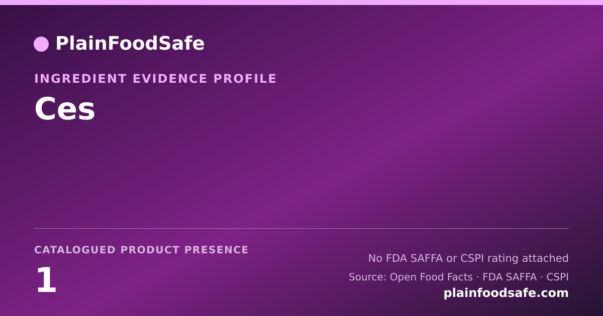 Share card for Ces Food Ingredient Evidence Profile