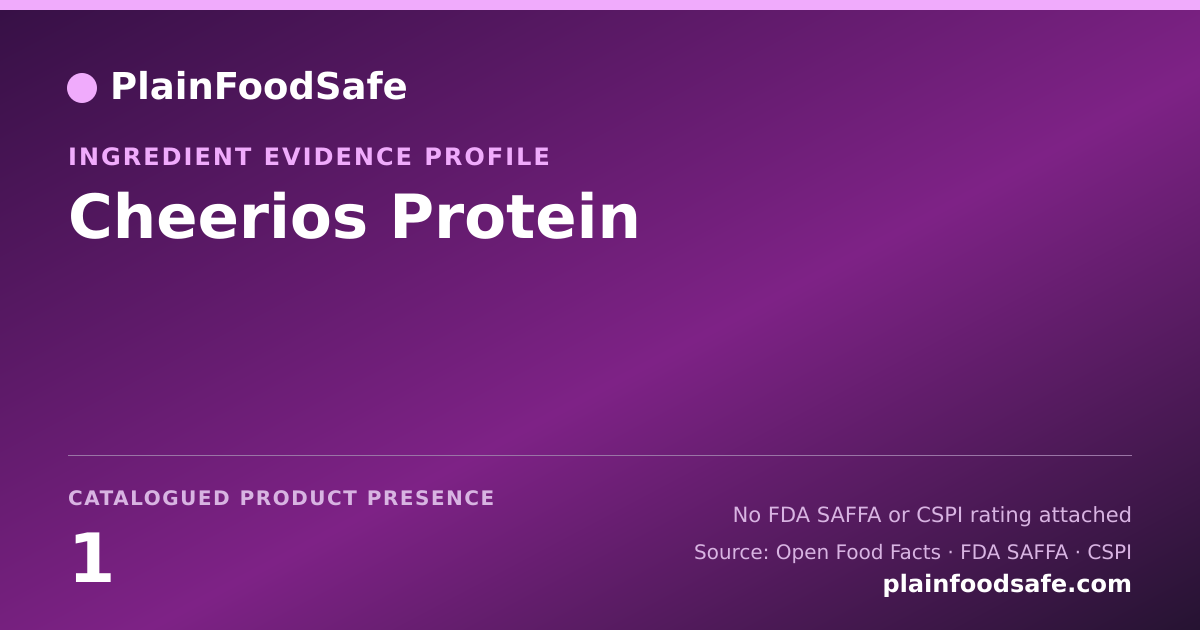 Share card for Cheerios Protein Food Ingredient Evidence Profile