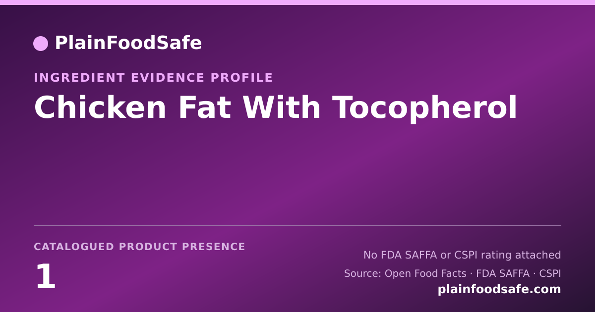 Share card for Chicken Fat With Tocopherol Food Ingredient Evidence Profile