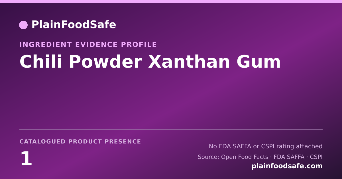 Share card for Chili Powder Xanthan Gum Food Ingredient Evidence Profile