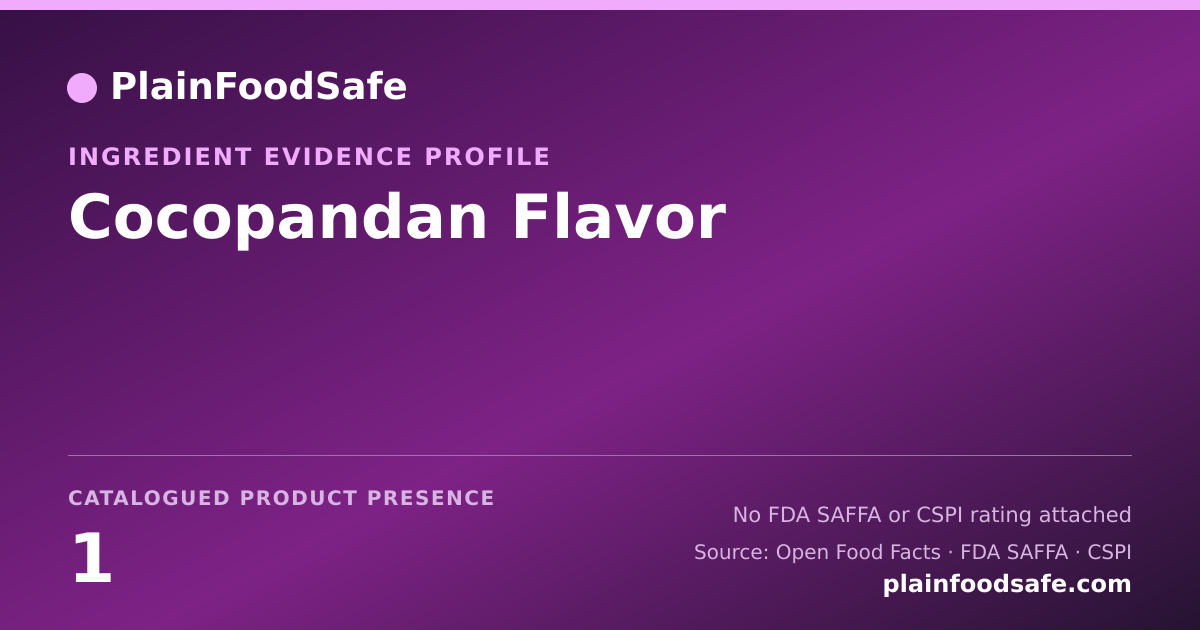 Share card for Cocopandan Flavor Food Ingredient Evidence Profile